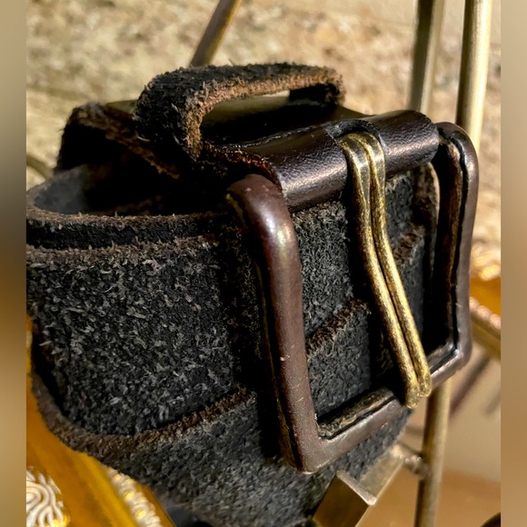 New Rugged John Varvatos Rough Hewn Belt Dark Brown Size L - Picture 3 of 4